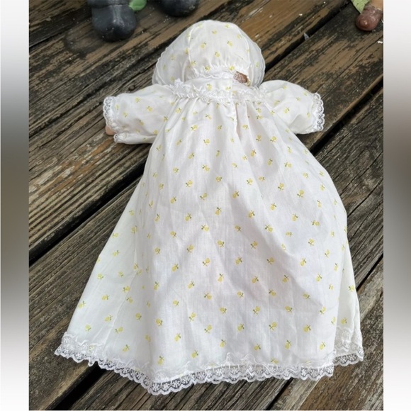 Cabbage Patch Kids Newborn Baby Doll Green Eyes Dimple Vintage 80s Bonnet 1984 - Picture 7 of 11